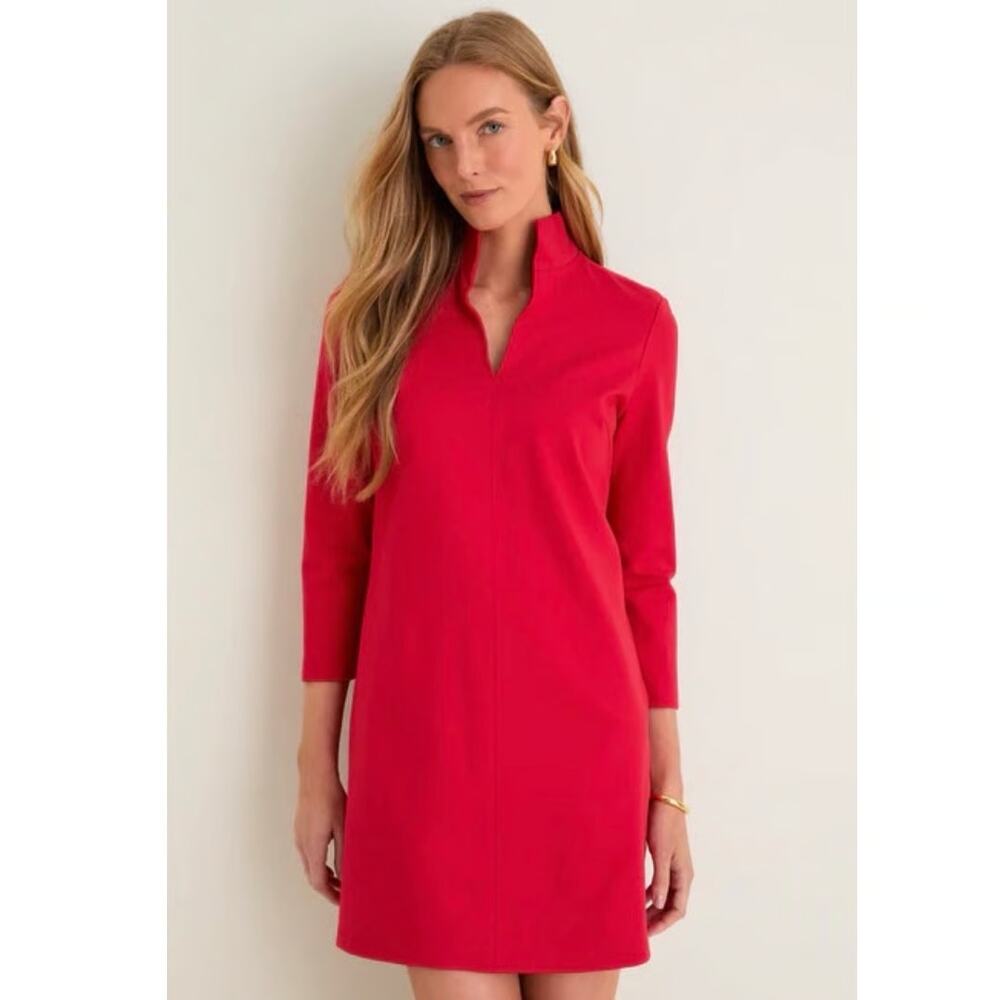Tuckernuck Ponte Clifton 3/4 Sleeve Mini Shift Dress Red Women's Size XXL NWT